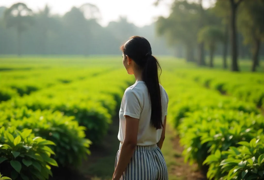 Indian tea farm girl