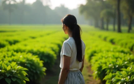 Indian tea farm girl